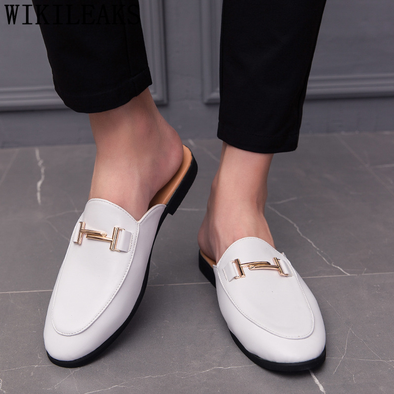 Black Half Shoes For Men Leath - огляд і ціна Flip Flop Leather Men