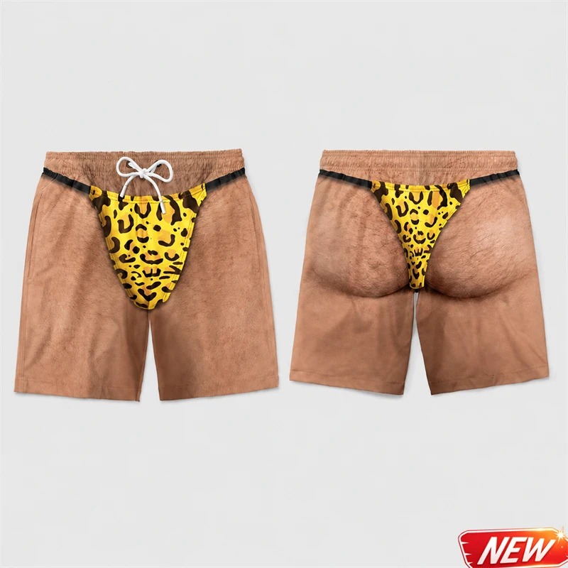 Funny Men 3D Print Leopard Pri - огляд і ціна Trunks Board Surf