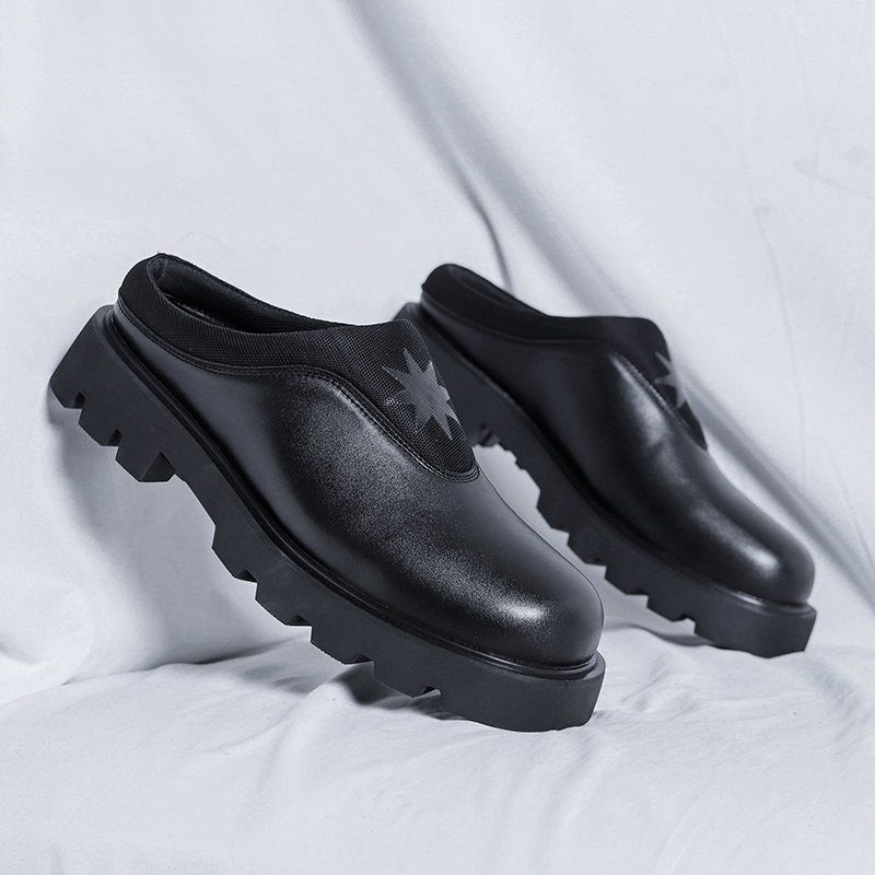 Platform Half Shoes for Men Mu - огляд і ціна Flip Flop Leather Men