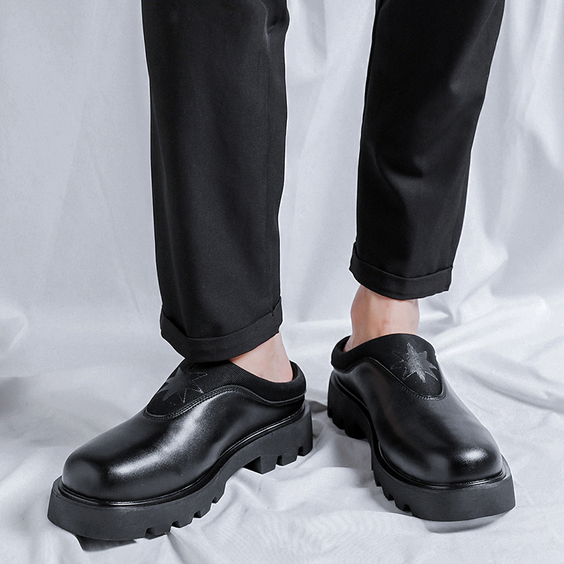 Platform Half Shoes for Men Mu - огляд і ціна Flip Flop Leather Men
