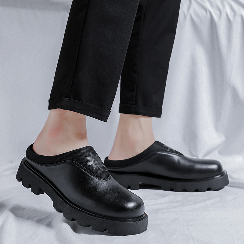 Platform Half Shoes for Men Mu - огляд і ціна Flip Flop Leather Men