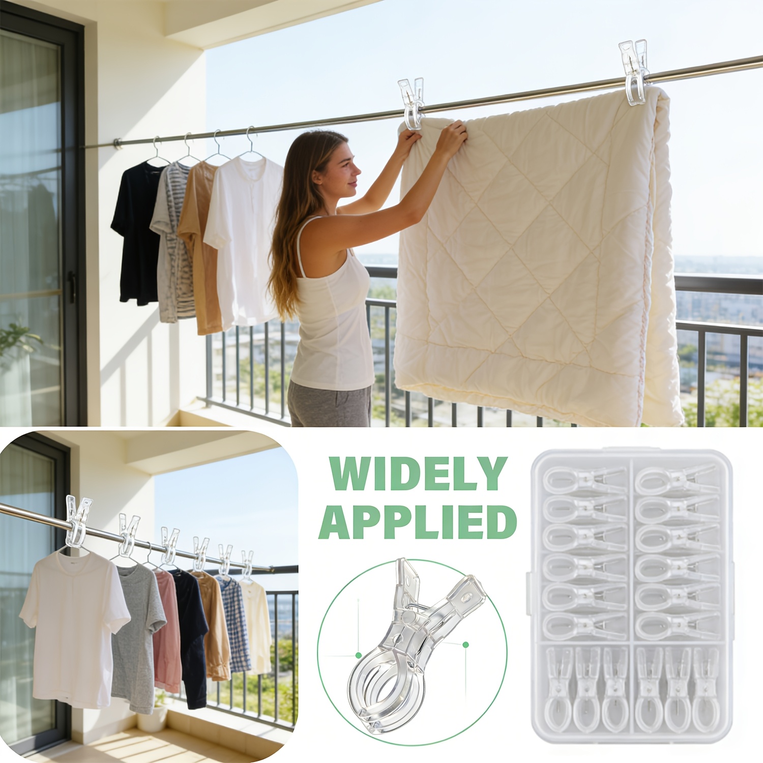 10PCS Clear Large Clothespins  - огляд і ціна Beach Towel Large